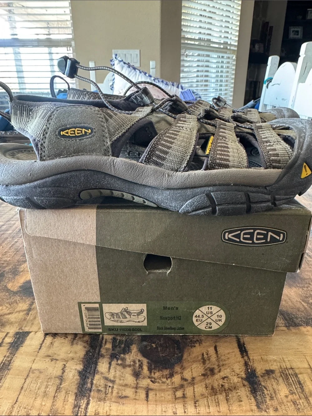KEEN Men's Olive/Tan Outdoor Water Sandals